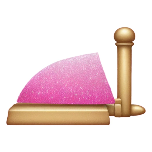 Pink ombre realistic guillotine with glitter sticker