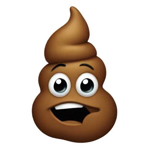 Poop emoji with mom sign  sticker