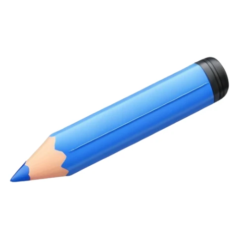 Create me a custom emoji with blue that says colored_crayon sticker