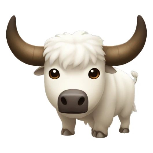appa White flying bison from avatar the last airbender with brown fluffy arrow on forehead sticker