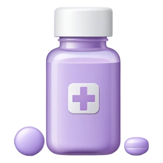Aesthetic packaging of medicines in lavender color sticker