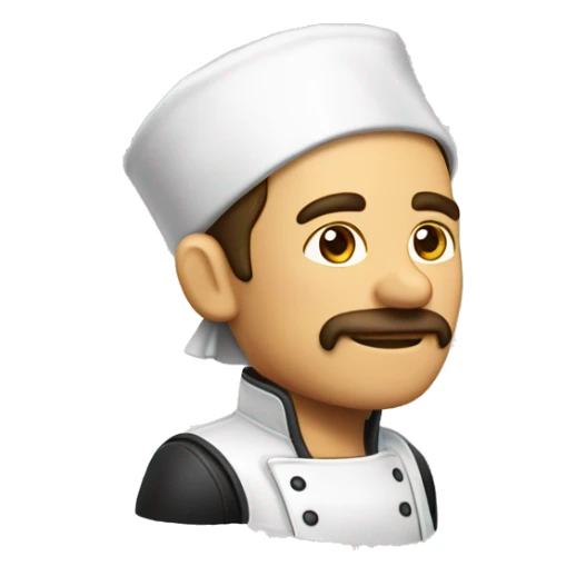 Cocinero blanco orgulloso de perfil brazos cruzados sticker