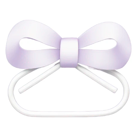 Lilac paper clip with a white bow sticker