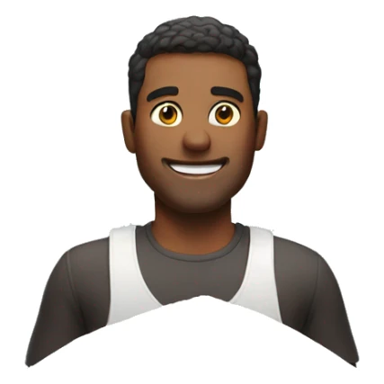 Guy with a big pile of flour in front of him  sticker