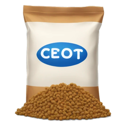 bag of dog food sticker