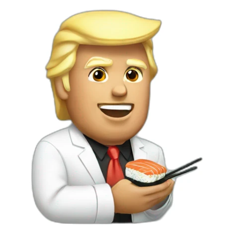 Donald Trump with Sushi sticker