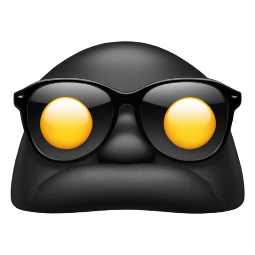 a large black man's foot with a face and sunglasses on it sticker