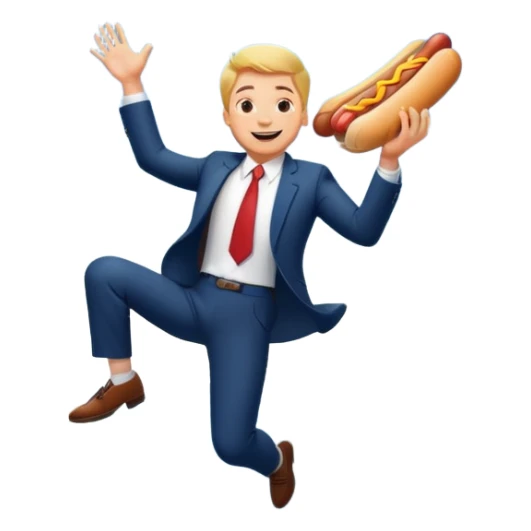 a person awde wanking while jumping off a building while making hotdogs on a pinetree sticker
