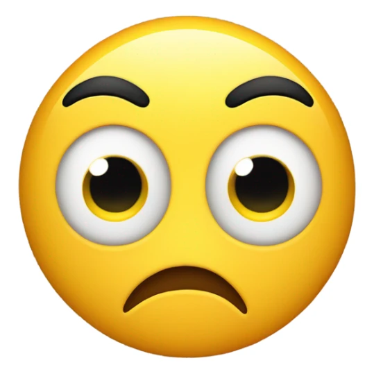 fear yellow round emoji sticker