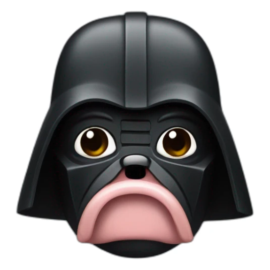 Dark vador qui a un nez de cochon sticker