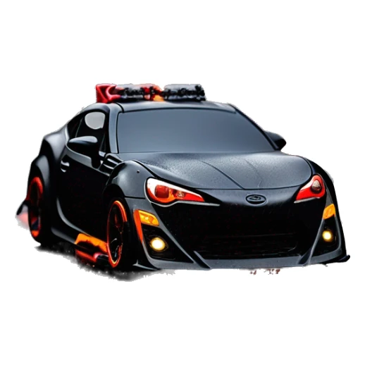    Hot wheels Darth Vader themed Scion FR-S scary Halloween monster rc car on  dark raining road  sticker
