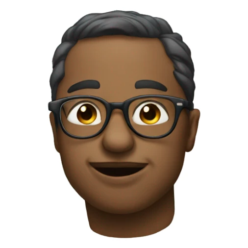 kissy face with glasses sticker