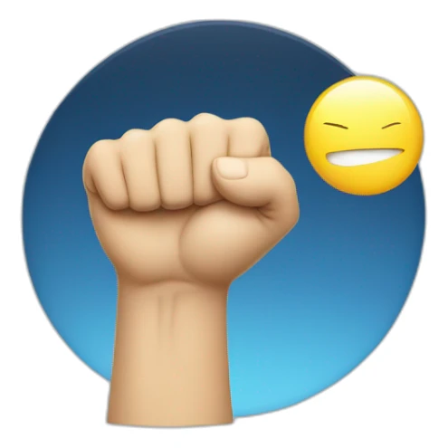 your person shakes fist at sky sticker