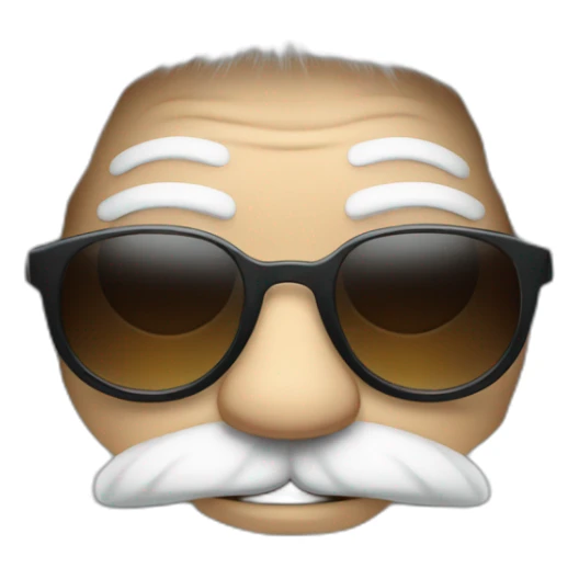 cool Father Frost in sunglasses glasses in a fur coat sticker