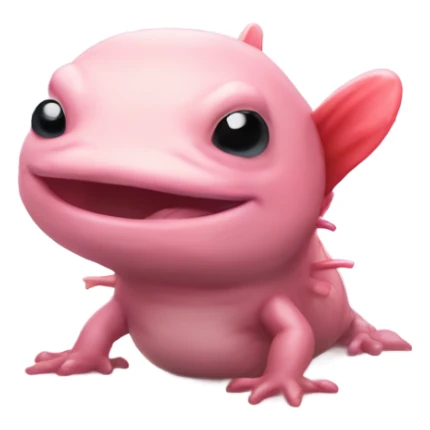 Axolotl giving a kiss sticker