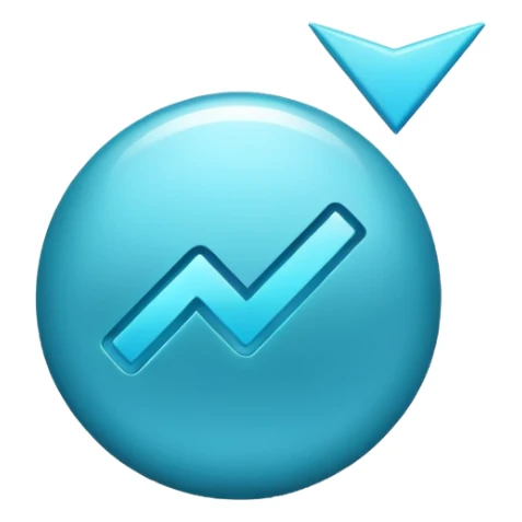 Blauer Haken von tik tok sticker