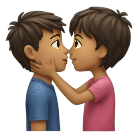 Boy and girl kissing  sticker