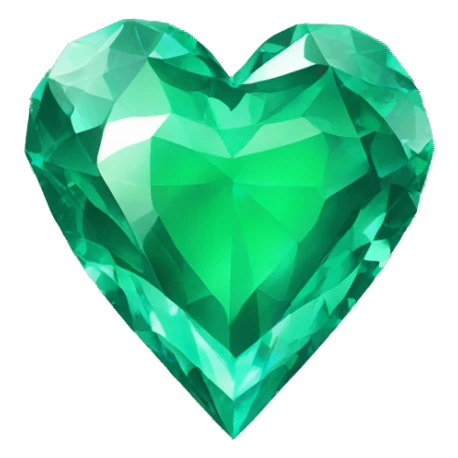 deep-green crystal heart sticker