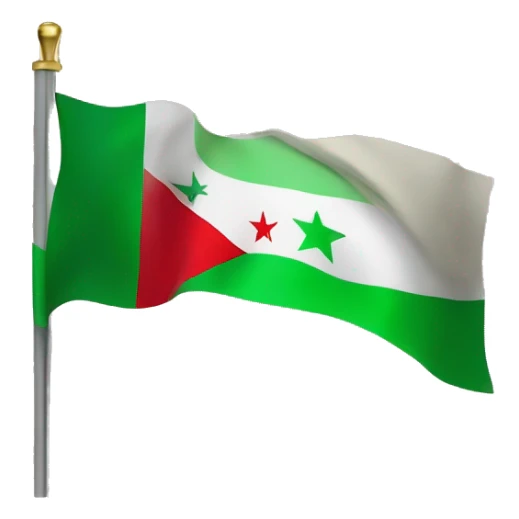 syrian flag but green instead of red and 3 stars sticker