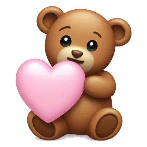 Baby pink heart with teddy somewhere next to it sticker