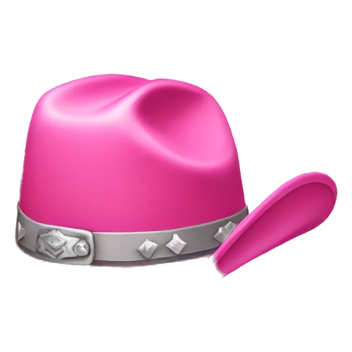 Pink cowgirl hat sticker