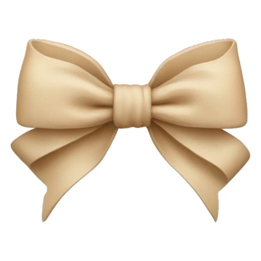 Beige bow  sticker