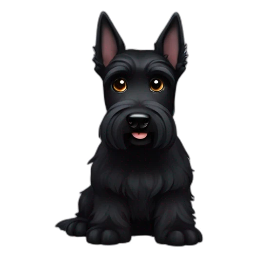 Scottish terrier black dog eyes black sticker