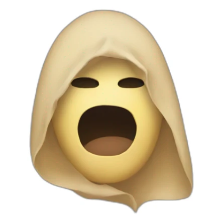 Emoji of a person hiding from the ITS sticker