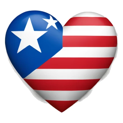 Heart with Puerto Rican flag sticker