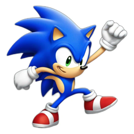 Sonic qui fait un pouce en l’air sticker