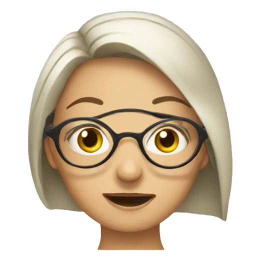 Woman with glasses Woman with glasses, rolling her eyes sticker