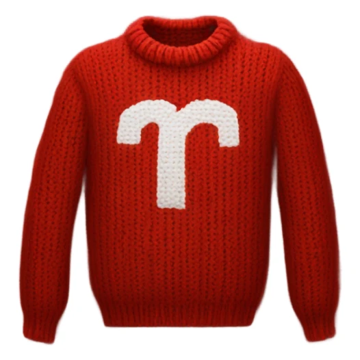 Harry Potter red knitted sweater with a letter R sticker