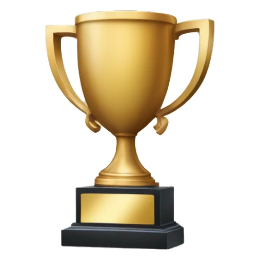 A trophy with Workday Win arched above it and WW underneath of it sticker