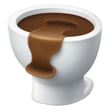 A cup of dutch bros coffee having brown soup fly everywhere into a toilet sticker