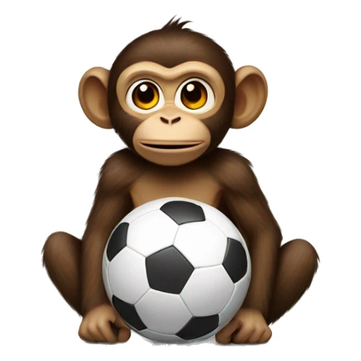 Monkey with a football sticker