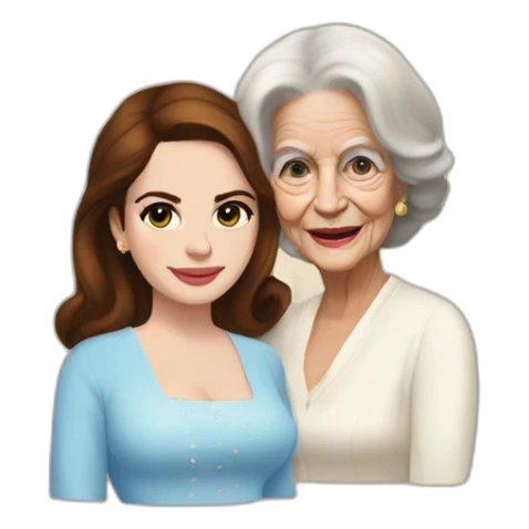 Lana del Rey & grand ma best friends sticker