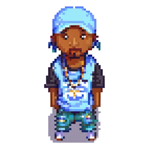 Репер 2Pac, no background sticker