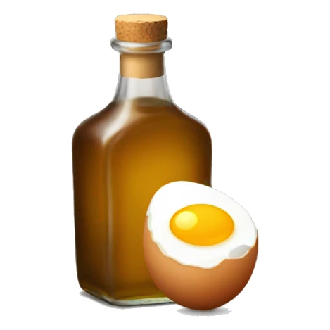 a bottle of egg liqueur sticker