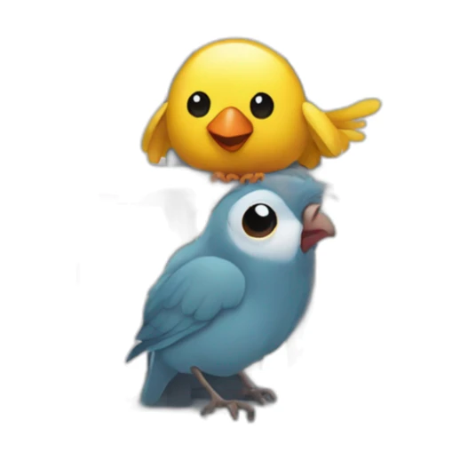 A child in a large bird with his head sticking out the window sticker