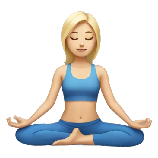 Blonde girl doing yoga  sticker
