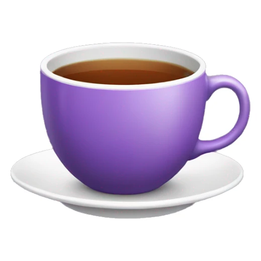 purple cup of tea sticker