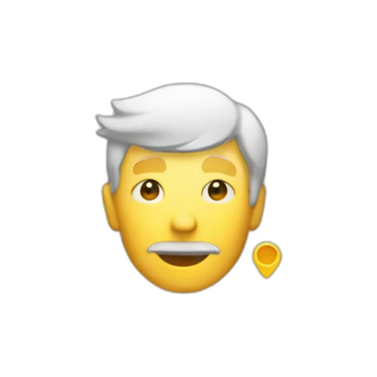 Men saling his product at a customer sticker