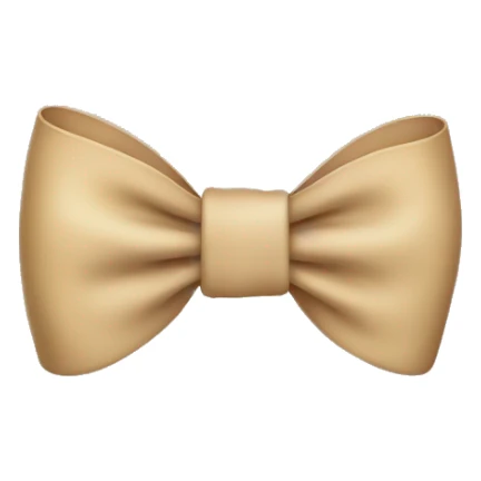 Beige bow sticker