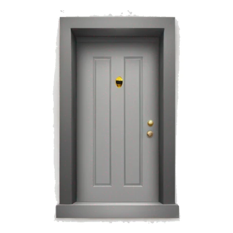 a door with the men sign on it sticker