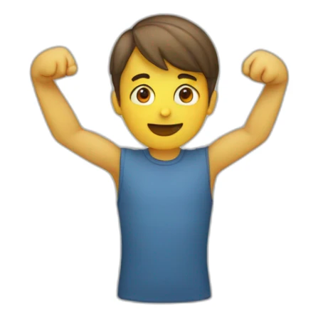 person with arms over head using arms to make a heart sticker