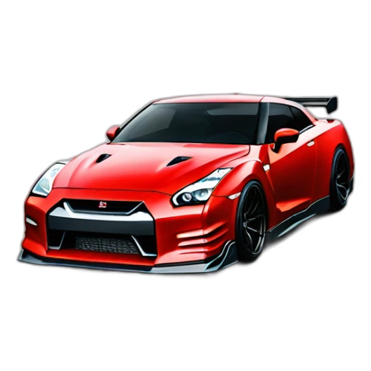 Nissan GTR liberty Walk Red sticker