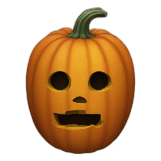 jason orange mask combined with a Halloween pumpkin sticker