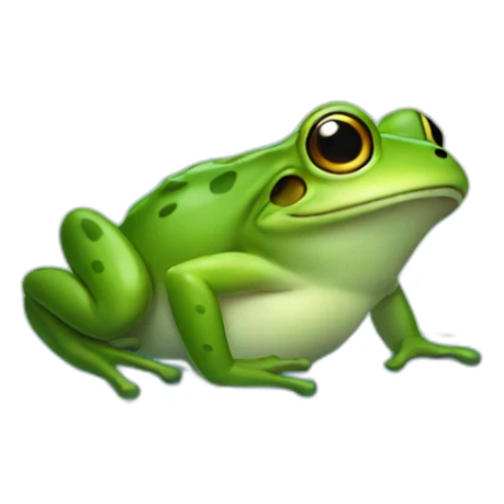 Frog in pond farting bubbles and gas sticker