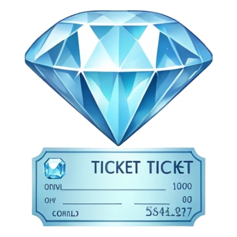 A diamond ticket like the golden ticket sticker