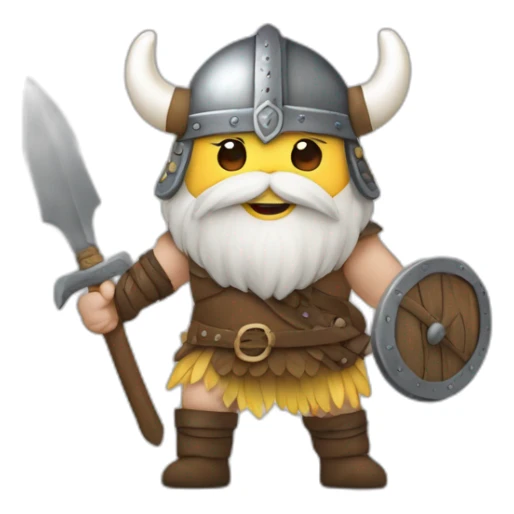 Vikings en tutu sur licorne arc en ciel sticker